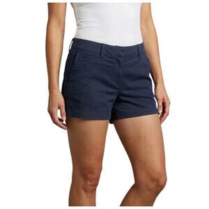 Market & Spruce Stretch Shorts Navy Blue Mid Rise Women 24W NWT